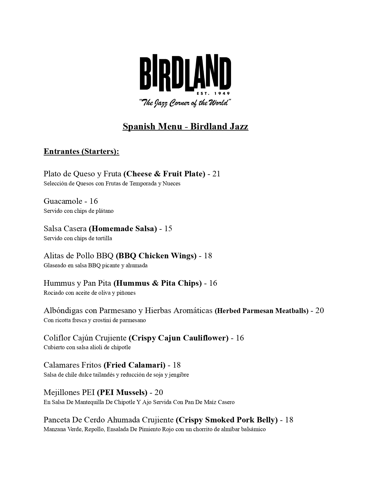 Spanish Menu - Birdland Jazz_page-0001